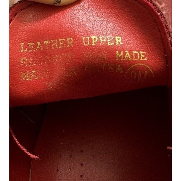 VTG 80S WOMENS 9 RED FRINGE LEATHER BOOTIES HUNTER’S RUN BOOTS SHOES - Picture 5 of 5